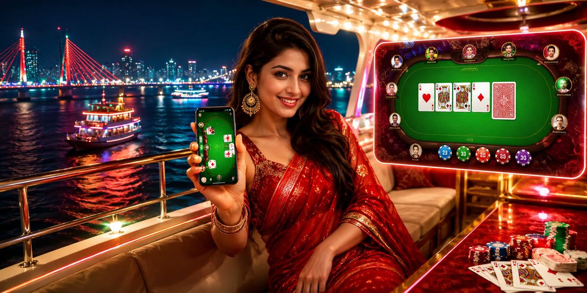 চট্টগ্রামে তিন পাতা কার্ড গেমের লাল-সবুজ থিম
